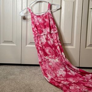 Justice pink tie-dye long dress